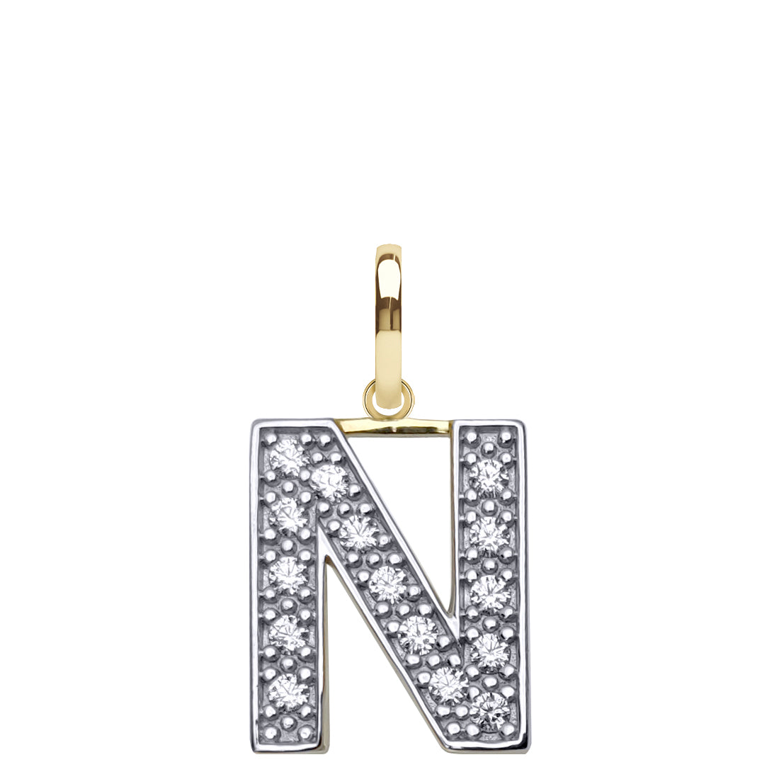 9ct Yellow Gold Cubic Zirconia Initial Pendant