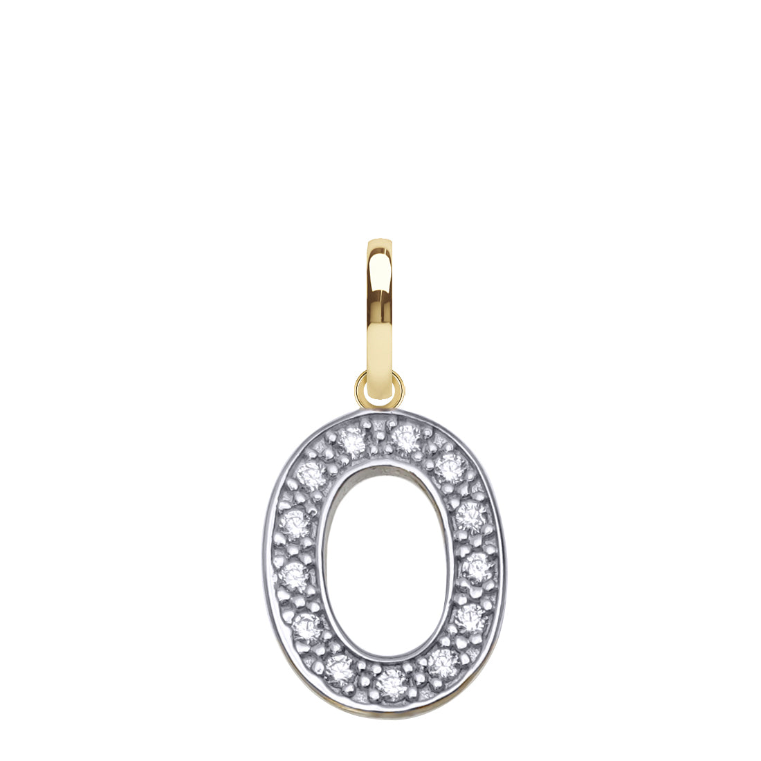 9ct Yellow Gold Cubic Zirconia Initial Pendant