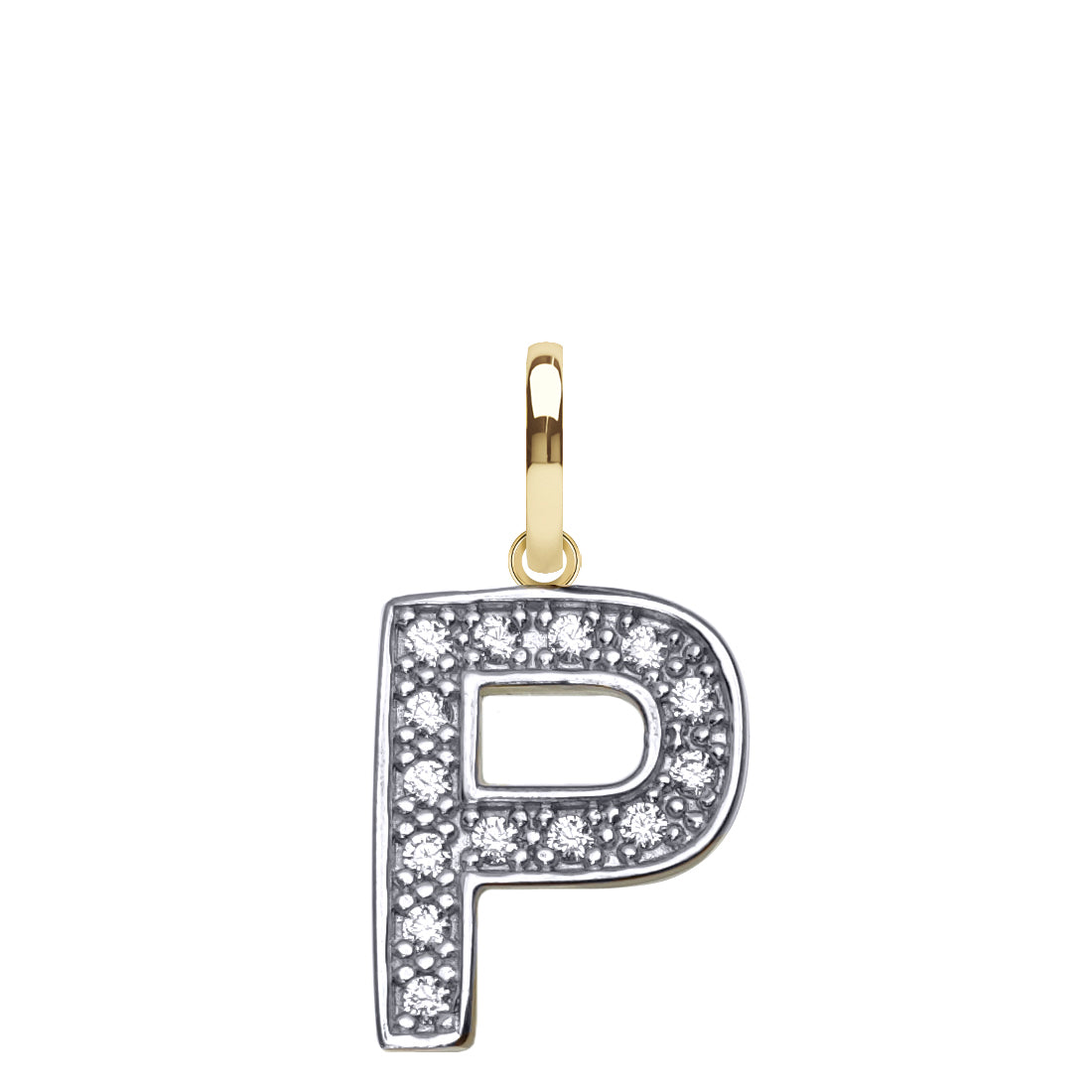 9ct Yellow Gold Cubic Zirconia Initial Pendant