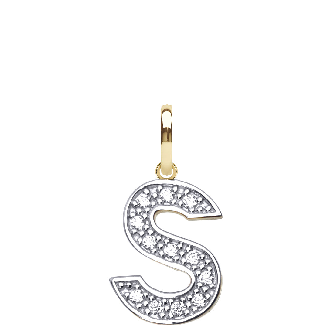 9ct Yellow Gold Cubic Zirconia Initial Pendant