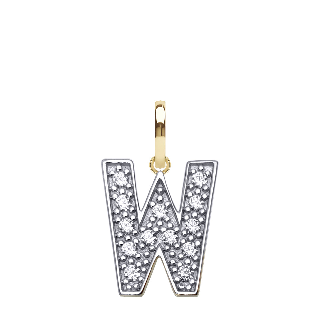 9ct Yellow Gold Cubic Zirconia Initial Pendant