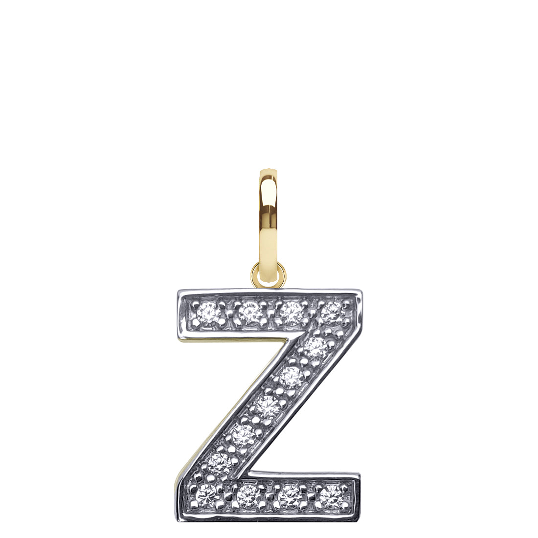 9ct Yellow Gold Cubic Zirconia Initial Pendant