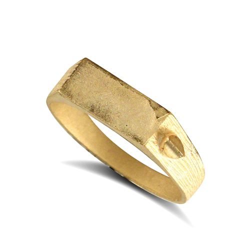 9ct Yellow Gold Initial Blank Ring