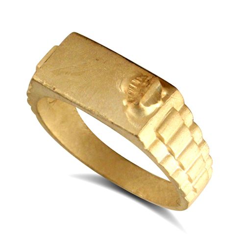 9ct Yellow Gold Initial Blank Ring