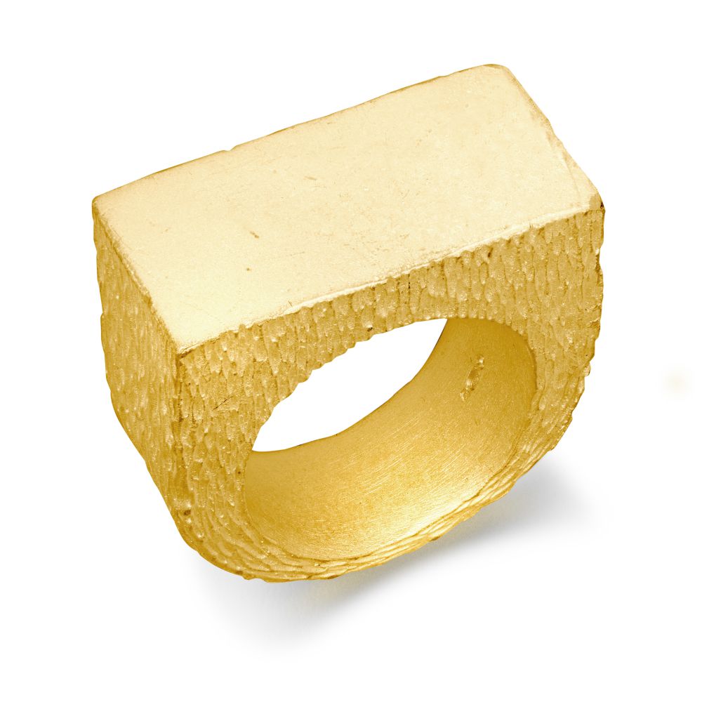 9ct Yellow Gold Initial Blank Ring
