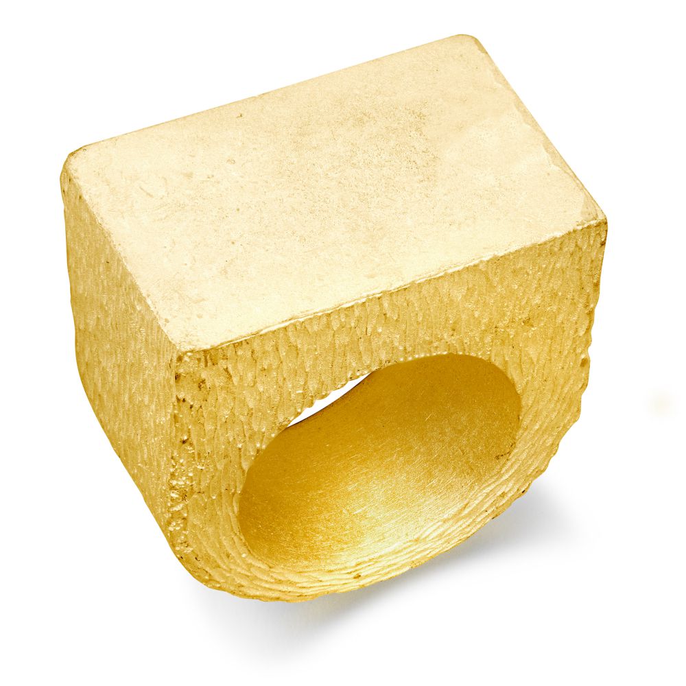 9ct Yellow Gold Initial Blank Ring
