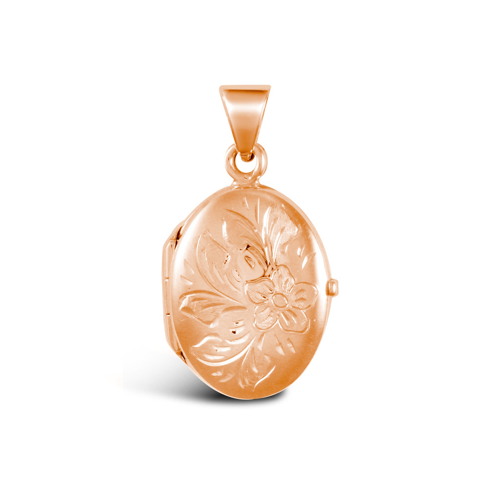 9ct Rose Gold Oval Locket