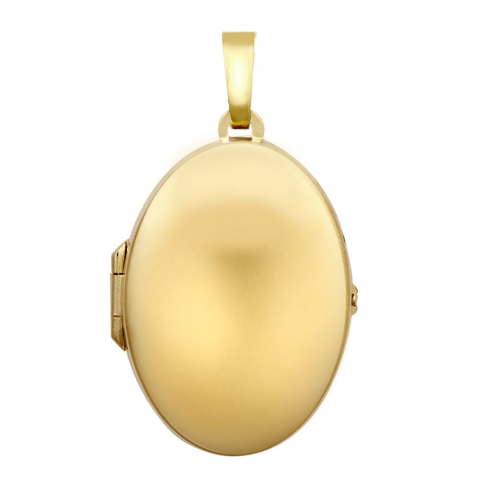 9ct Yellow Gold Polished Oval Locket 19 x 28mm