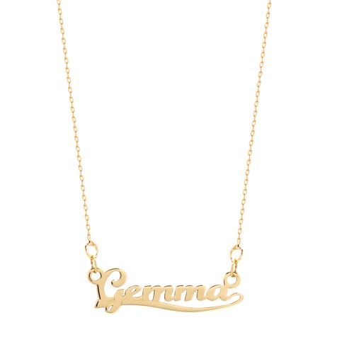 JNP025-Y | 9ct Yellow Gold Personalised Nameplate