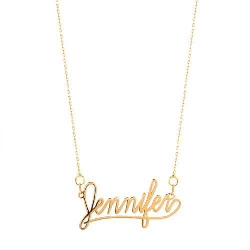 9ct Yellow Gold Personalised Nameplate