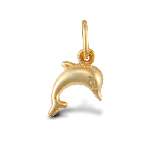 9ct Yellow Gold Baby Dolphin Charm