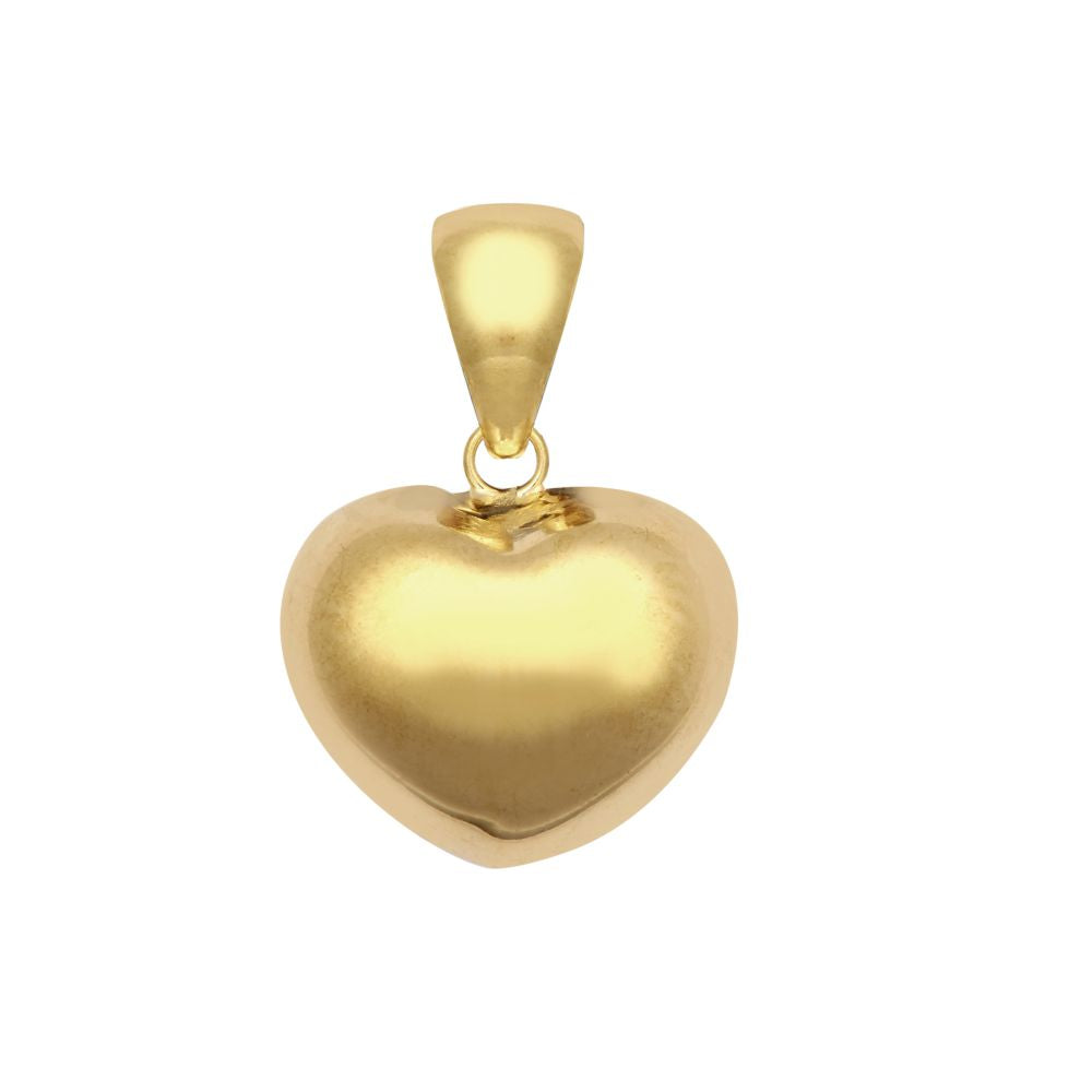 9ct Yellow Polished Heart Charm
