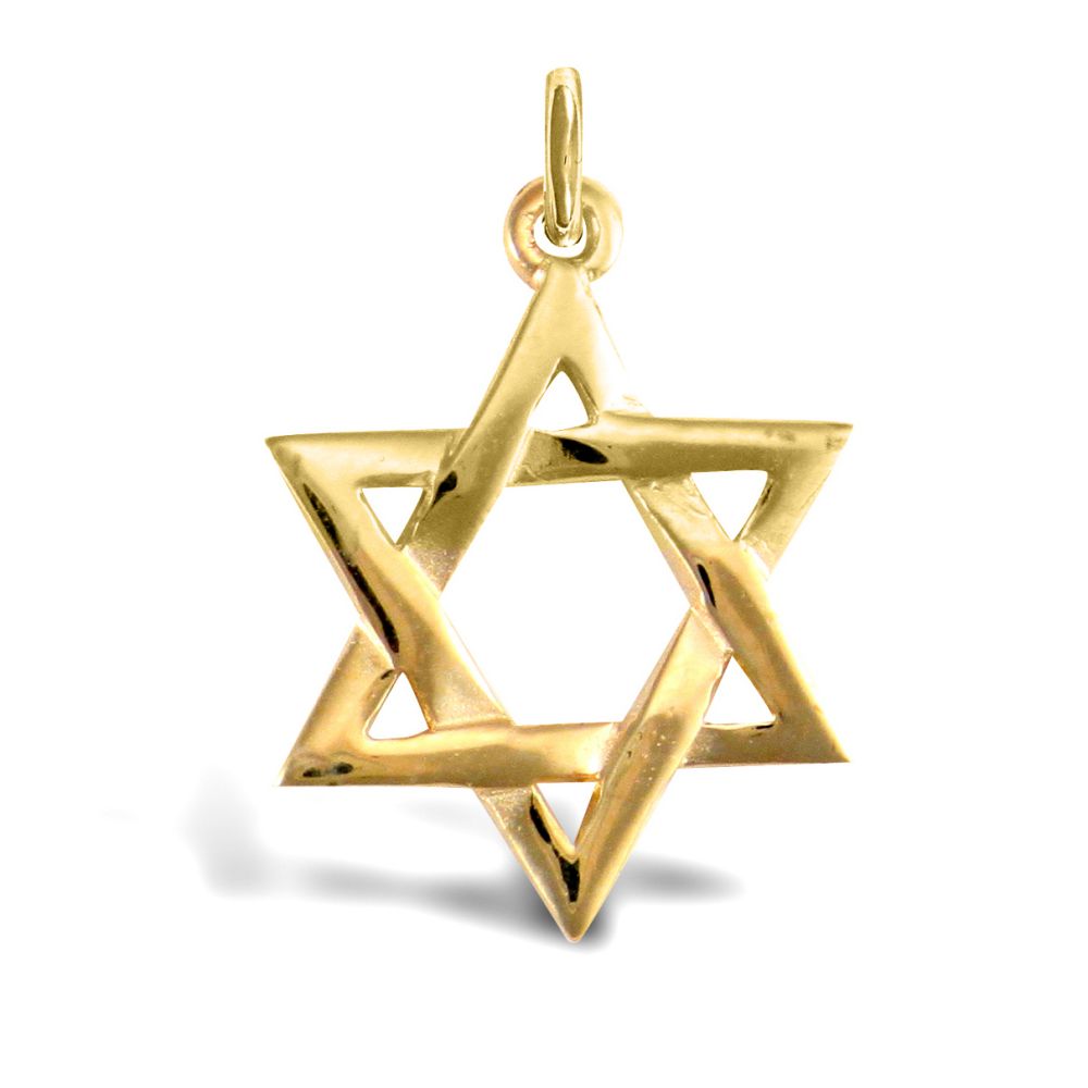 9ct Yellow Gold Star Of David Pendant