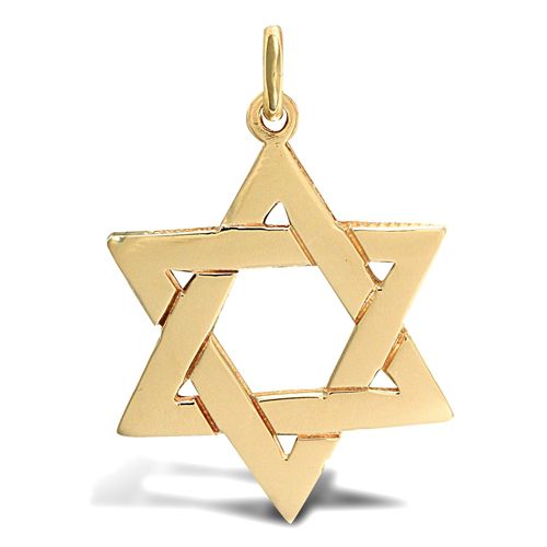 9ct Yellow Gold Star Of David Pendant