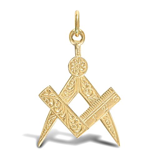 9ct Yellow Gold Masonic Pendant