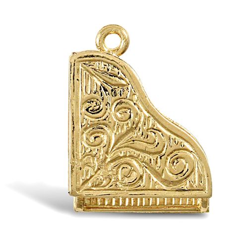 9ct Yellow Gold Grand Piano Pendant