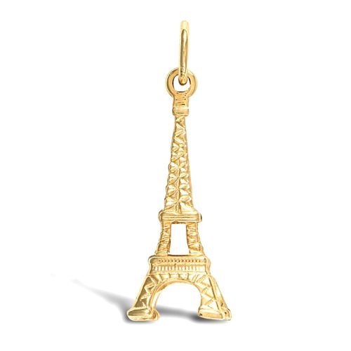 JPD431 | 9ct Yellow Gold Eiffel Tower Pendant
