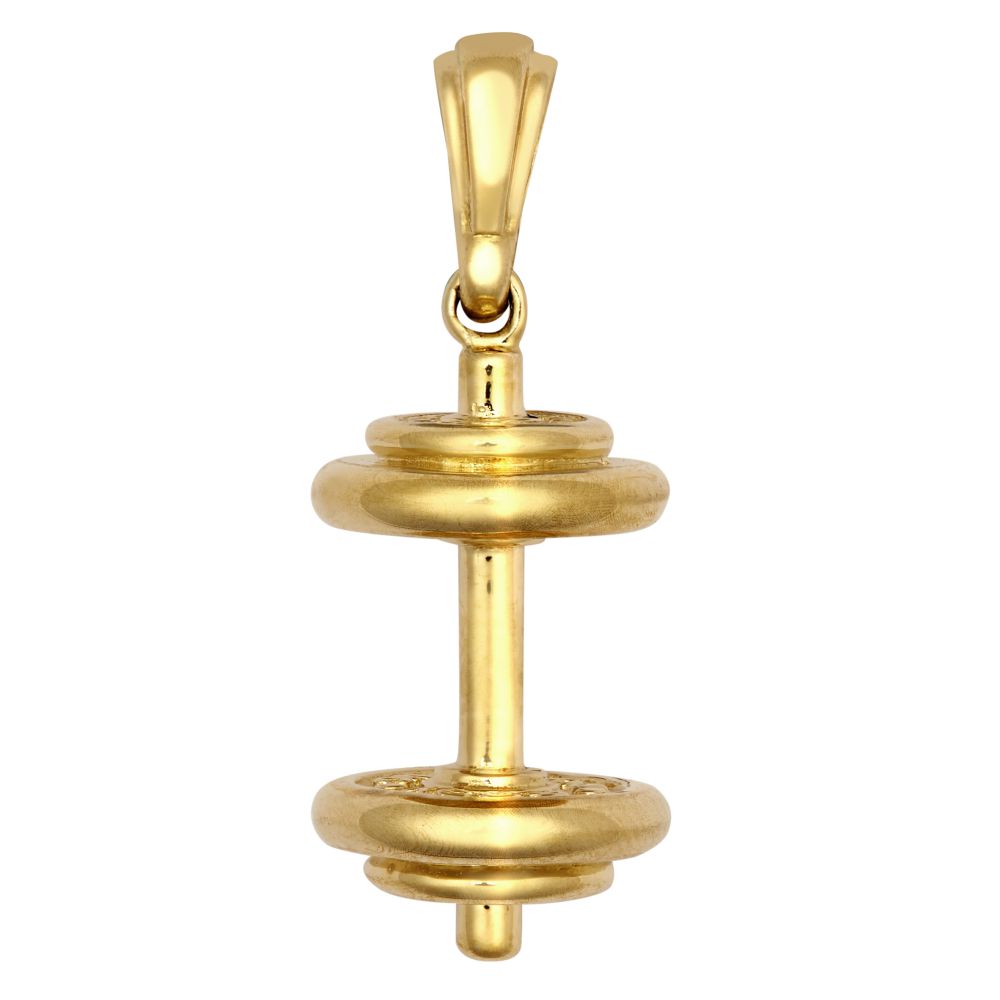 9ct Yellow Dumbbell Pendant