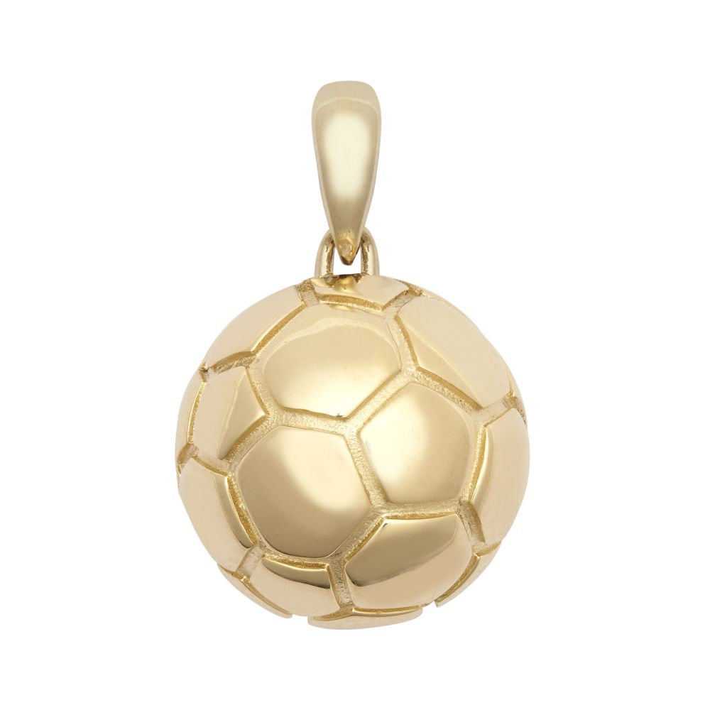 9ct Yellow Gold Football pendant