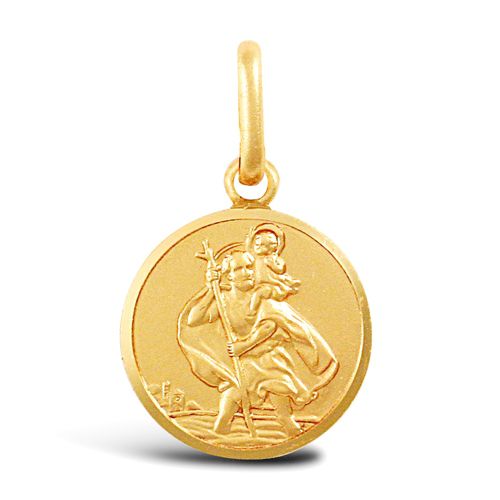 9ct Yellow Gold St Christopher Pendant