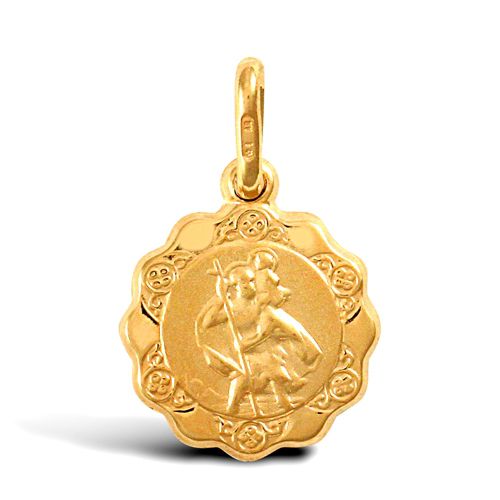 9ct Yellow Gold St Christopher Pendant