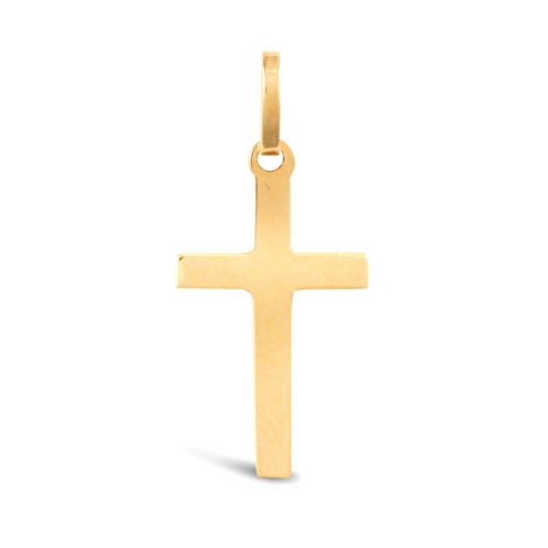 9ct Yellow Gold Plain Solid Cross
