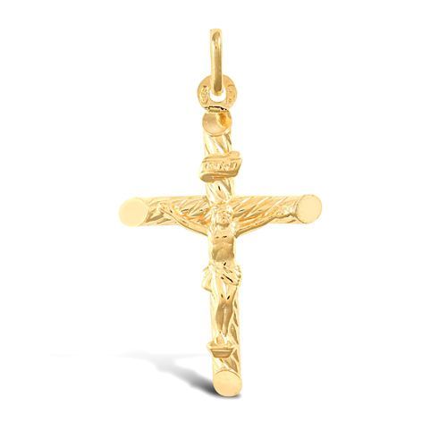 9ct Yellow Gold Crucifix