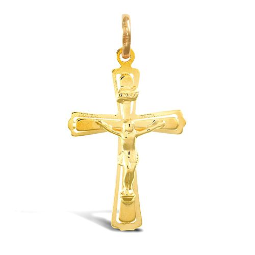 9ct Yellow Gold Crucifix