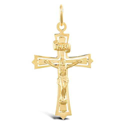 9ct Yellow Gold Crucifix