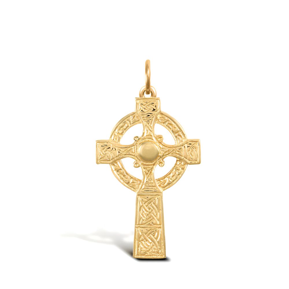 9ct Yellow Gold Celtic Cross