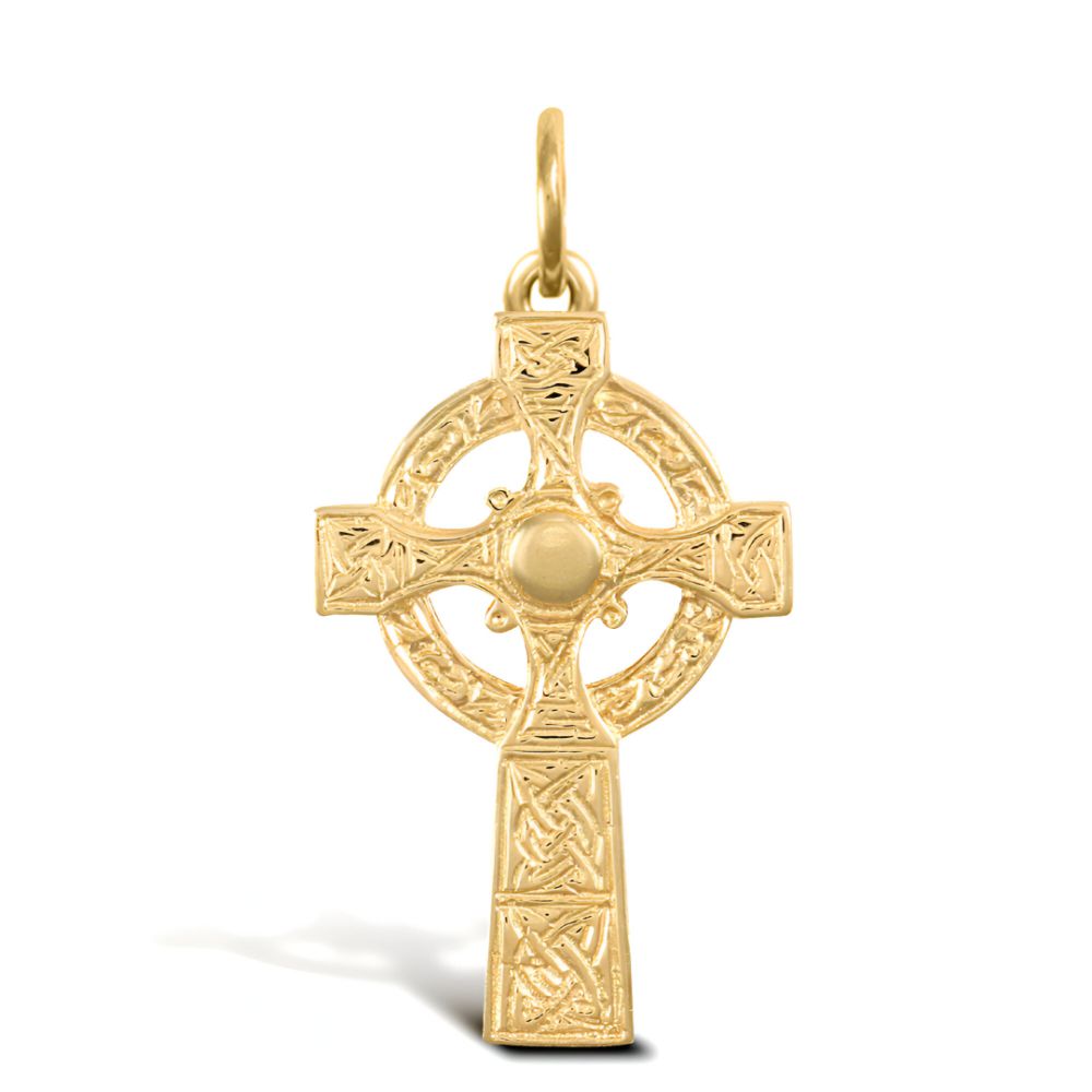 9ct Yellow Gold Celtic Cross