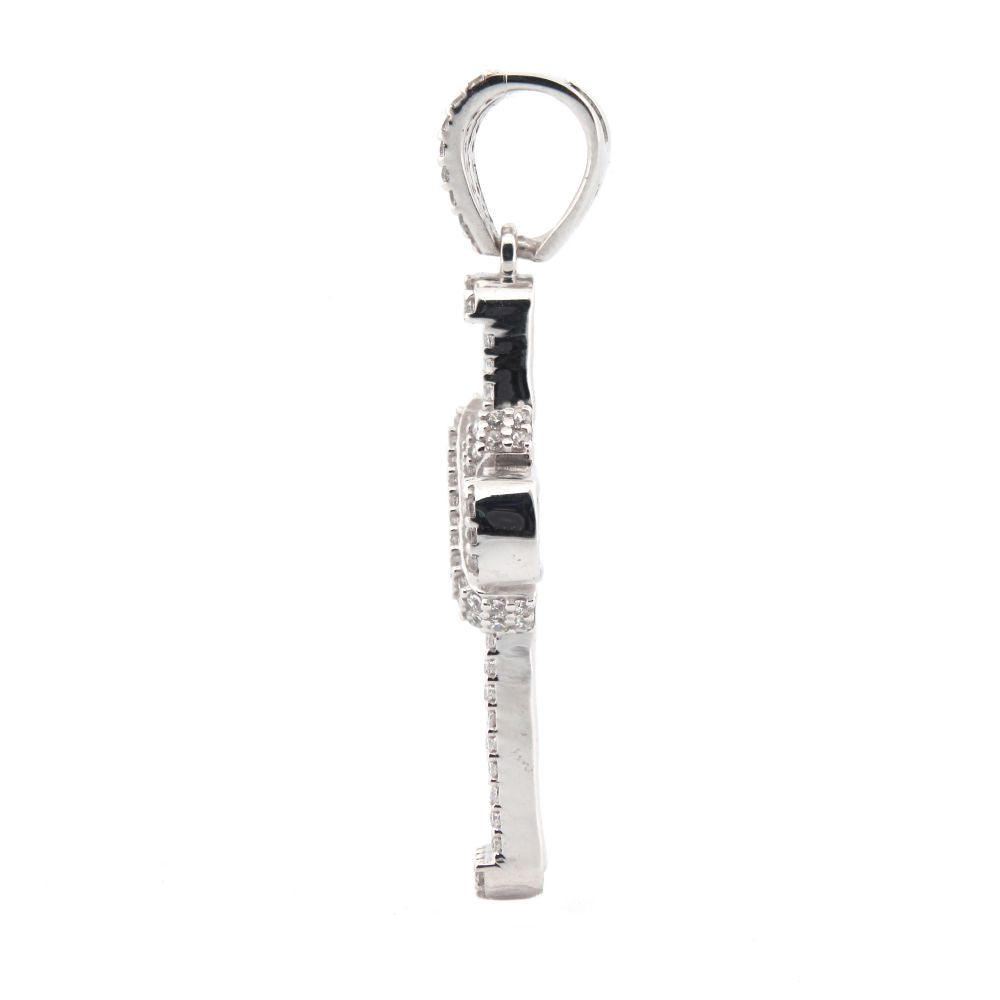 JPX148 | 9ct White Gold CZ Set Cross