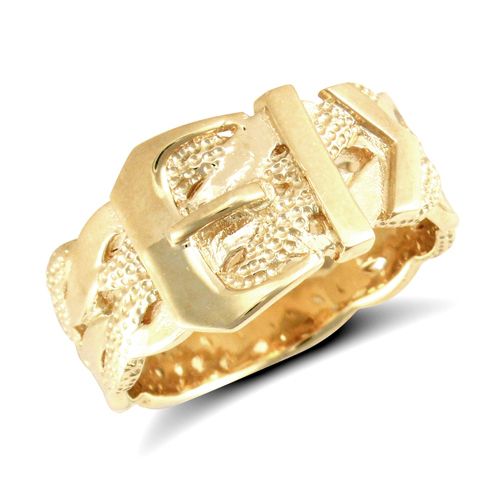 9ct Yellow Gold Buckle Ring