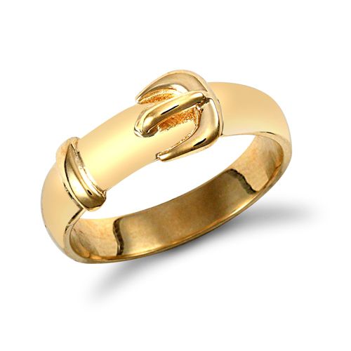 9ct Yellow Gold Buckle Ring