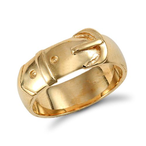 9ct Yellow Gold Buckle Ring