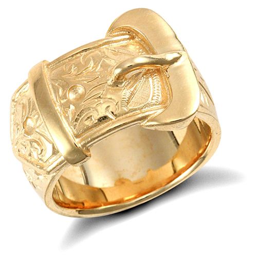 9ct Yellow Gold Buckle Ring