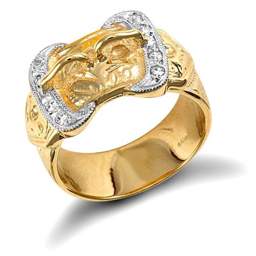 9ct Yellow Gold Buckle Ring