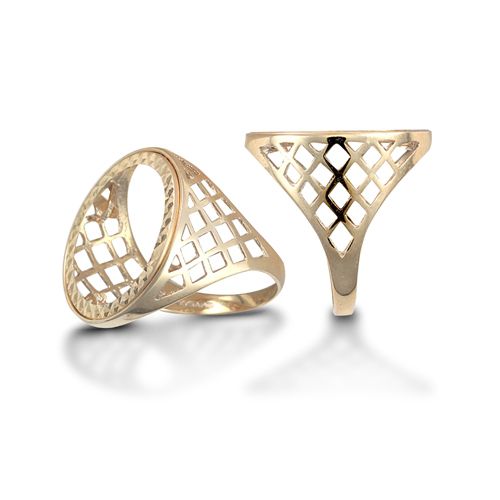 9ct Yellow Gold Half Sovereign Ring
