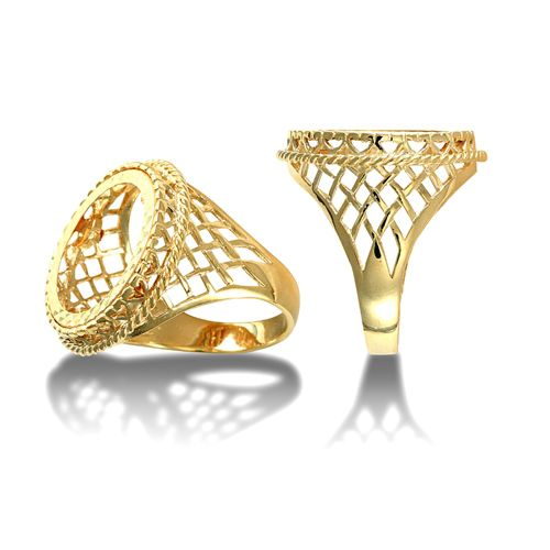 9ct Yellow Gold Half Sovereign Ring