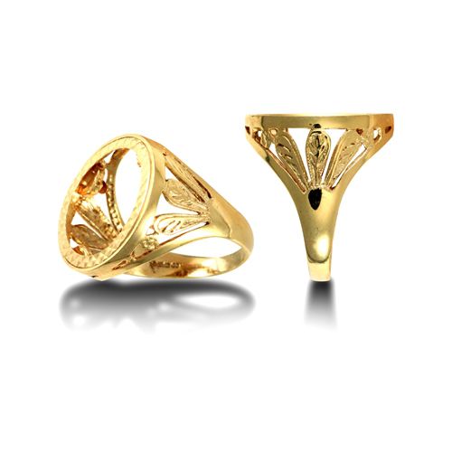 9ct Yellow Gold Half Sovereign Ring