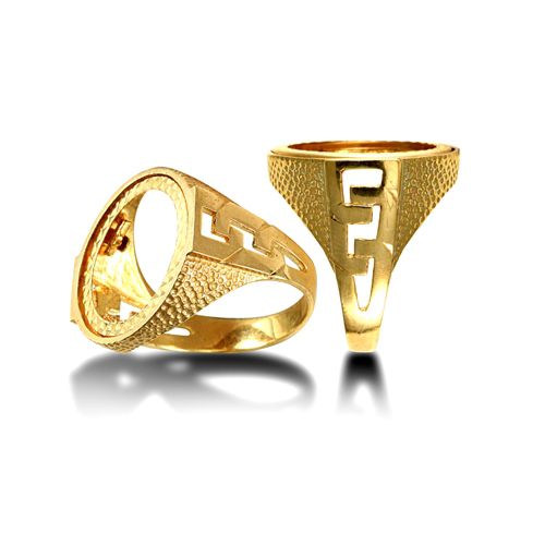 9ct Yellow Gold Half Sovereign Ring
