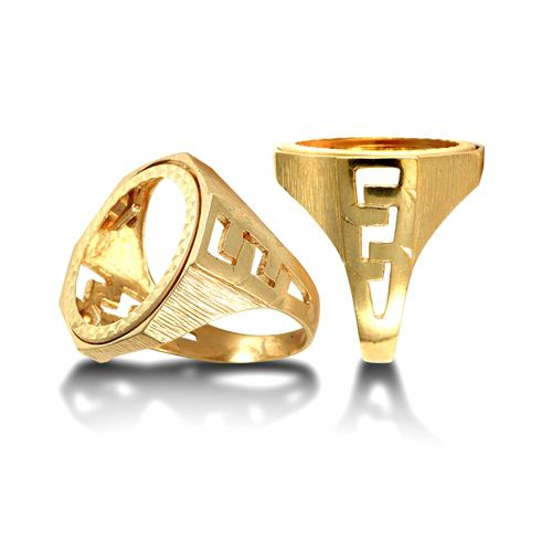 9ct Yellow Gold Full Sovereign Ring