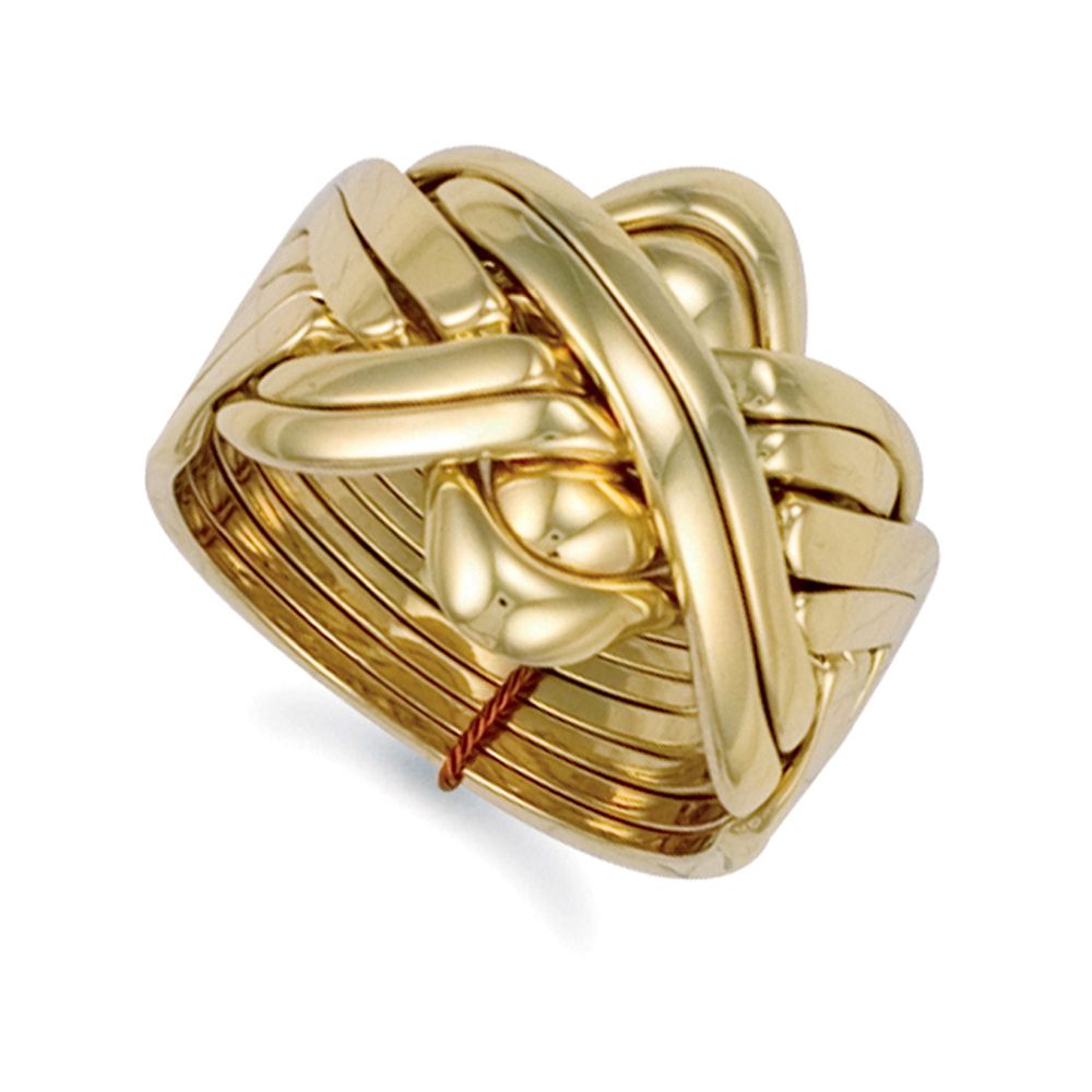 9ct Yellow Gold 8 Piece Puzzle Ring