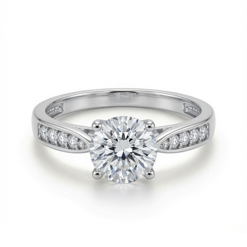 9ct White Cubic Zirconia Ladies Dress Ring