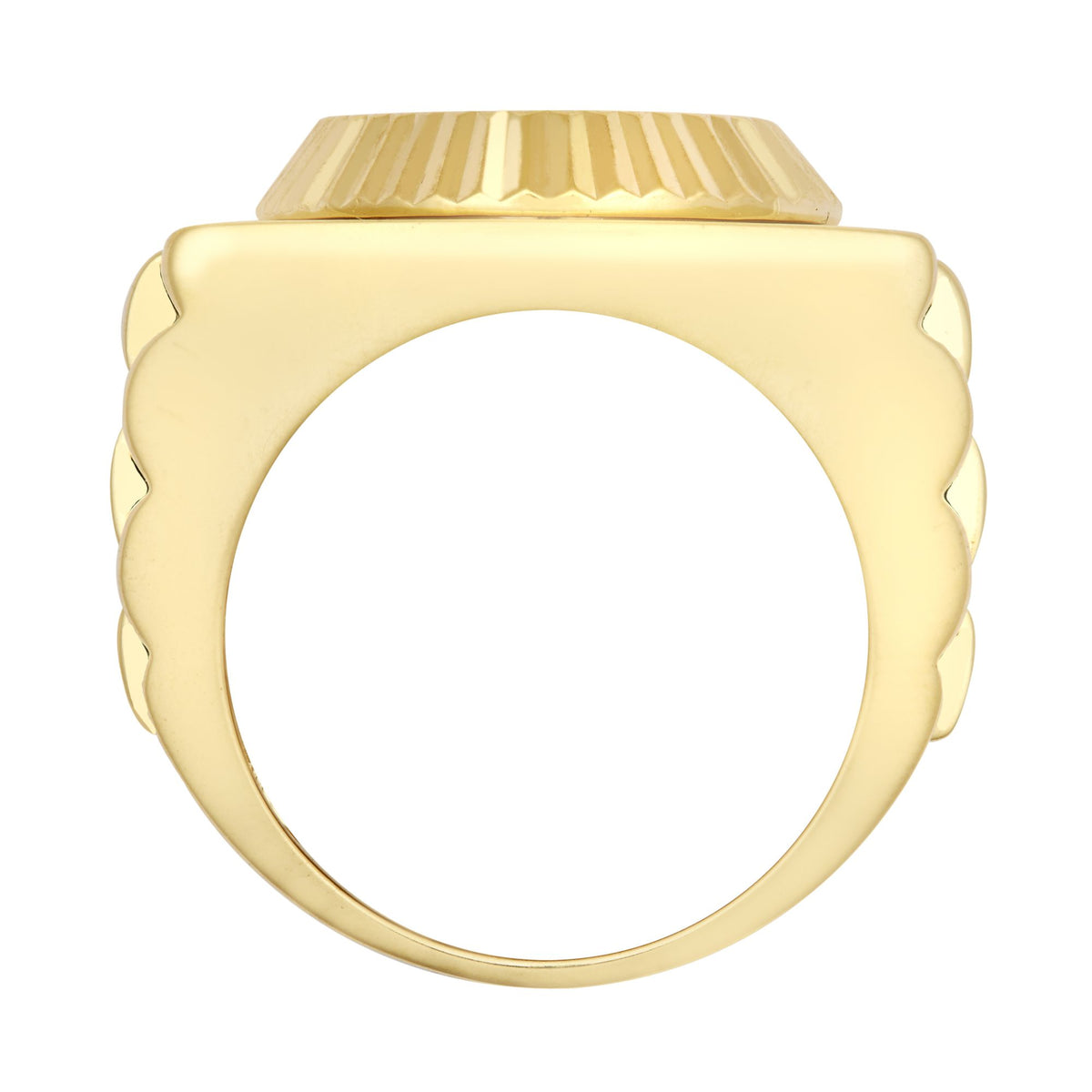 9ct Yellow Gold Cubic Zirconia Set Watch Strap & Bezel Ring