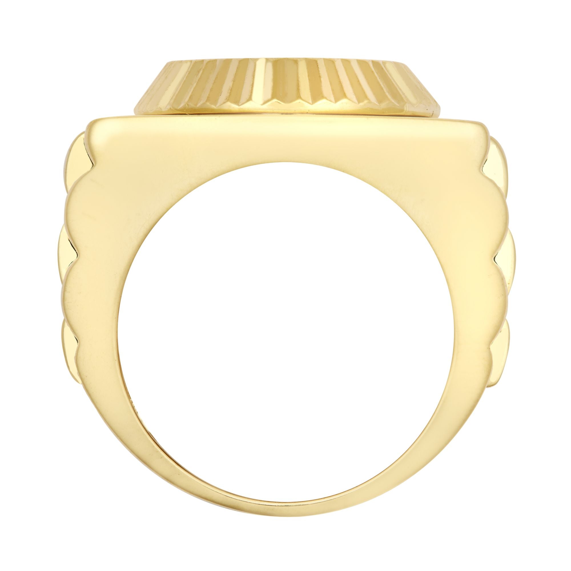 9ct Yellow Gold Cubic Zirconia Set Watch Strap & Bezel Ring