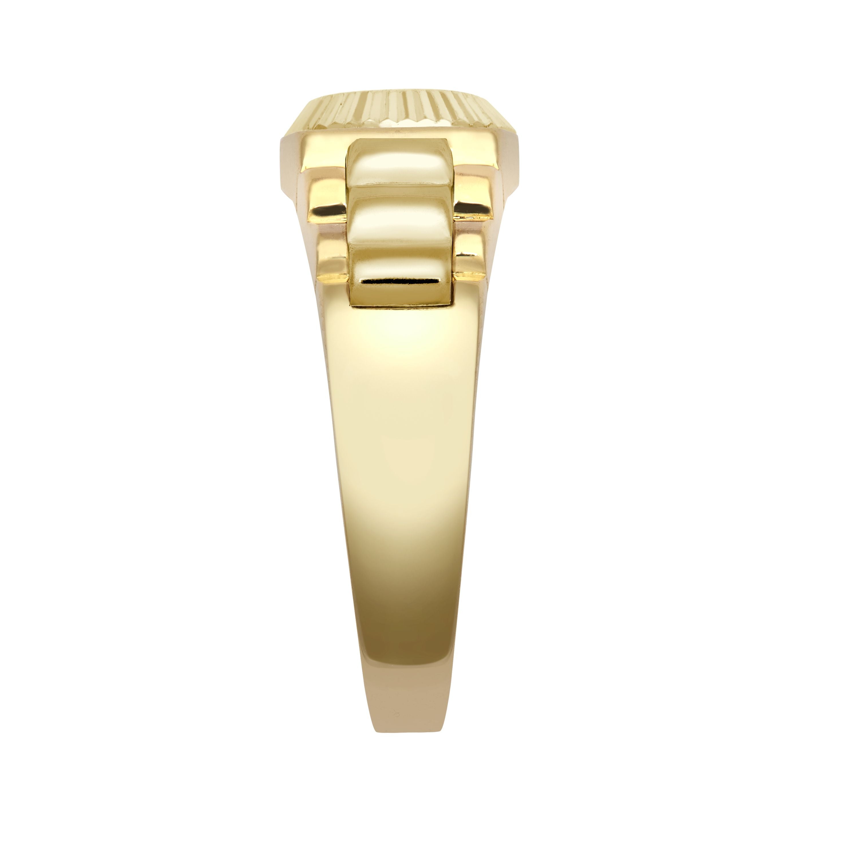 9ct Yellow Gold Cubic Zirconia Set Watch Strap & Bezel Ring