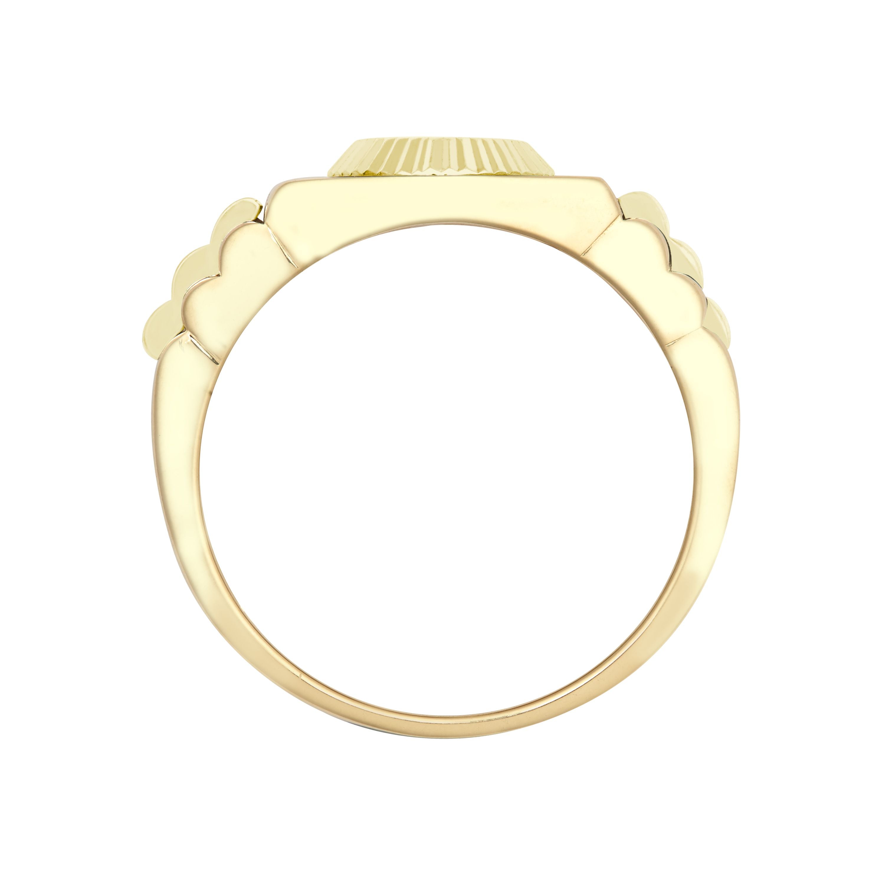 9ct Yellow Gold Cubic Zirconia Set Watch Strap & Bezel Ring