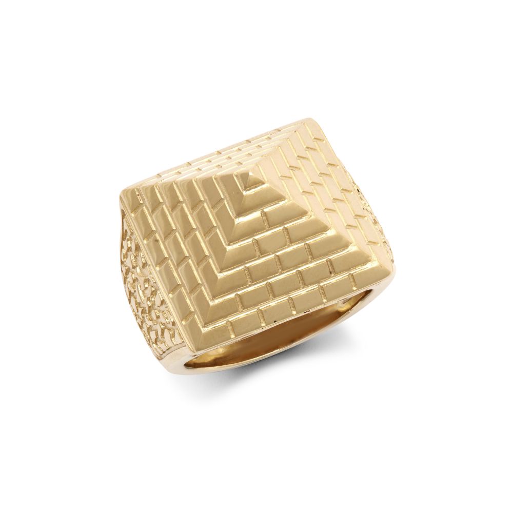 9ct Yellow Gold 1 Ounce Pyramid Ring