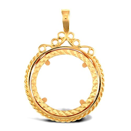 9ct Yellow Gold Half Sovereign Pendant
